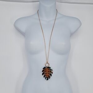 Versona Multicolored Tropical Parokeet Statement Long Necklace‎